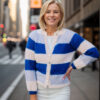 Sandras striped cozy jacket (Blue) - Image 9