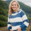 Siri's striped sweater Blue/White - Image 4