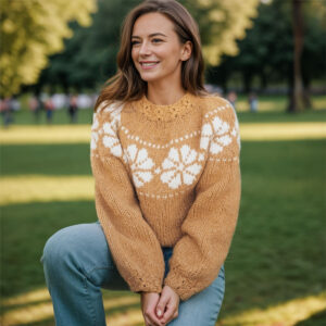 Chunky flower sweater