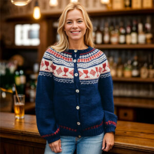 Knit and drink wine cardigan