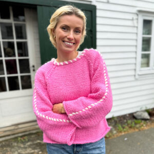 Sorbonne stitch-sweater in pink
