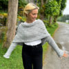Eyelet sweater scarf