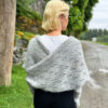 Grey Eyelet sweater scarf - Image 5