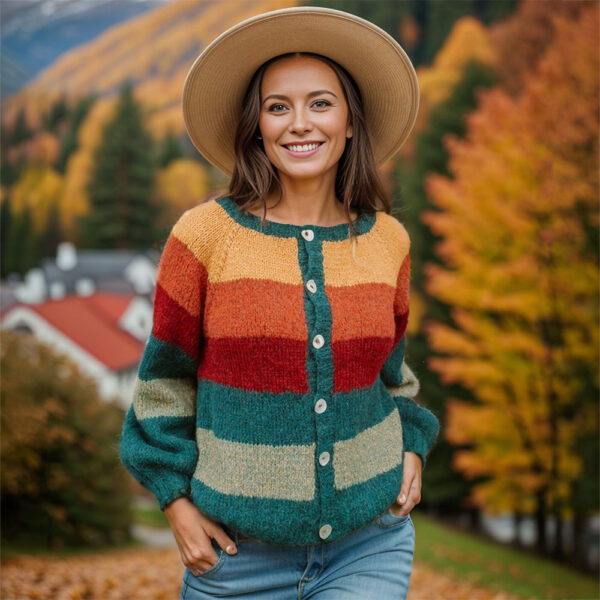 Striped and cozy cardigan - Image 2