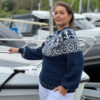 The anchor sweater in navy blue - Image 3