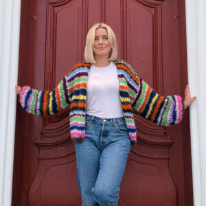 Color splash cardigan