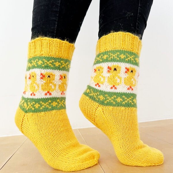 Ugly easter chicken socks