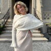 Eyelet sweaterscarf in off white - Image 2