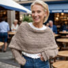 Beige Eyelet sweatershawl - Image 2