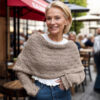 Beige Eyelet sweatershawl - Image 3