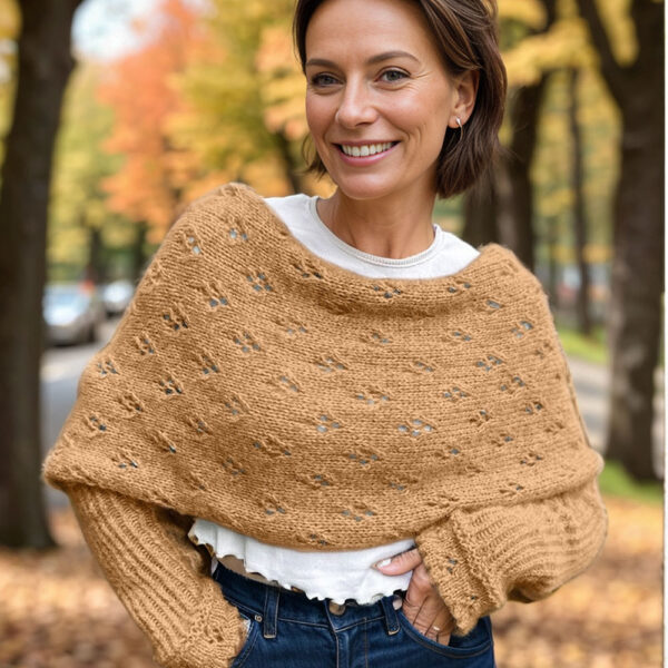 Eyelet sweater scarf