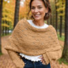 Eyelet sweater scarf