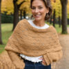 Eyelet sweater scarf