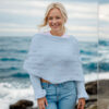 Light blue Eyelet sweaterscarf
