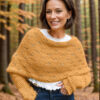 Eyelet sweaterscarves in ocheryellow