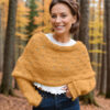 Eyelet sweaterscarves in ocheryellow