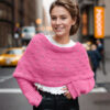 Pink Eyelet sweater scarf