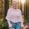 Eyelet sweater scarf/shawl in light purple