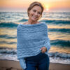 Leafy blue sweaterscarf - Image 2