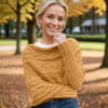 Mustard yellow Leafy sweater scarf - Image 2