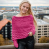 Leafy sweaterscarf in dusty rose - Image 3