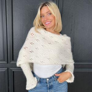 Eyelet sweater scarf