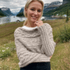 Beige Leafy sweater-scarf - Image 2